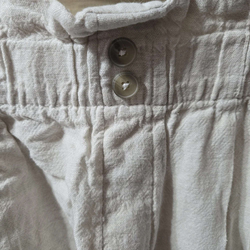 Time & Tru Linen Blend Ruffle Loose Fit Beige NWT Size: XXXL (22)